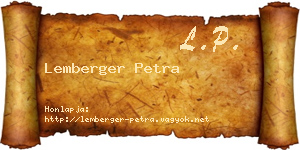Lemberger Petra névjegykártya